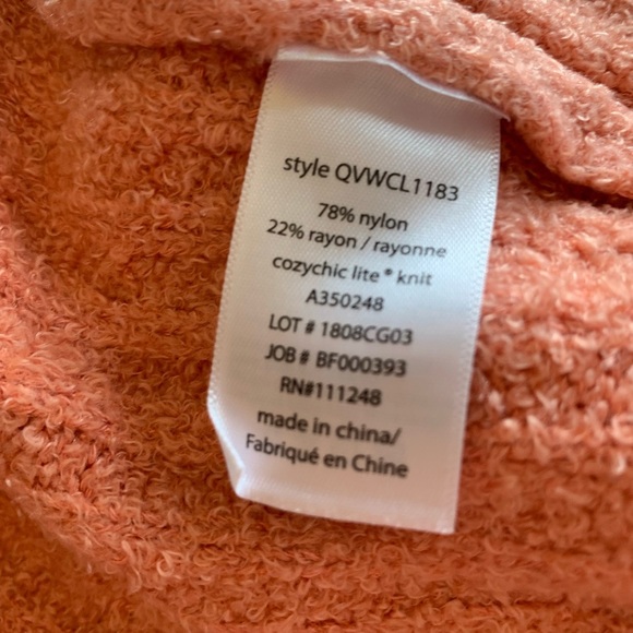 BAREFOOT DREAMS cozy chic ultra lite cardigan coral shrug spring s/m - Picture 7 of 8